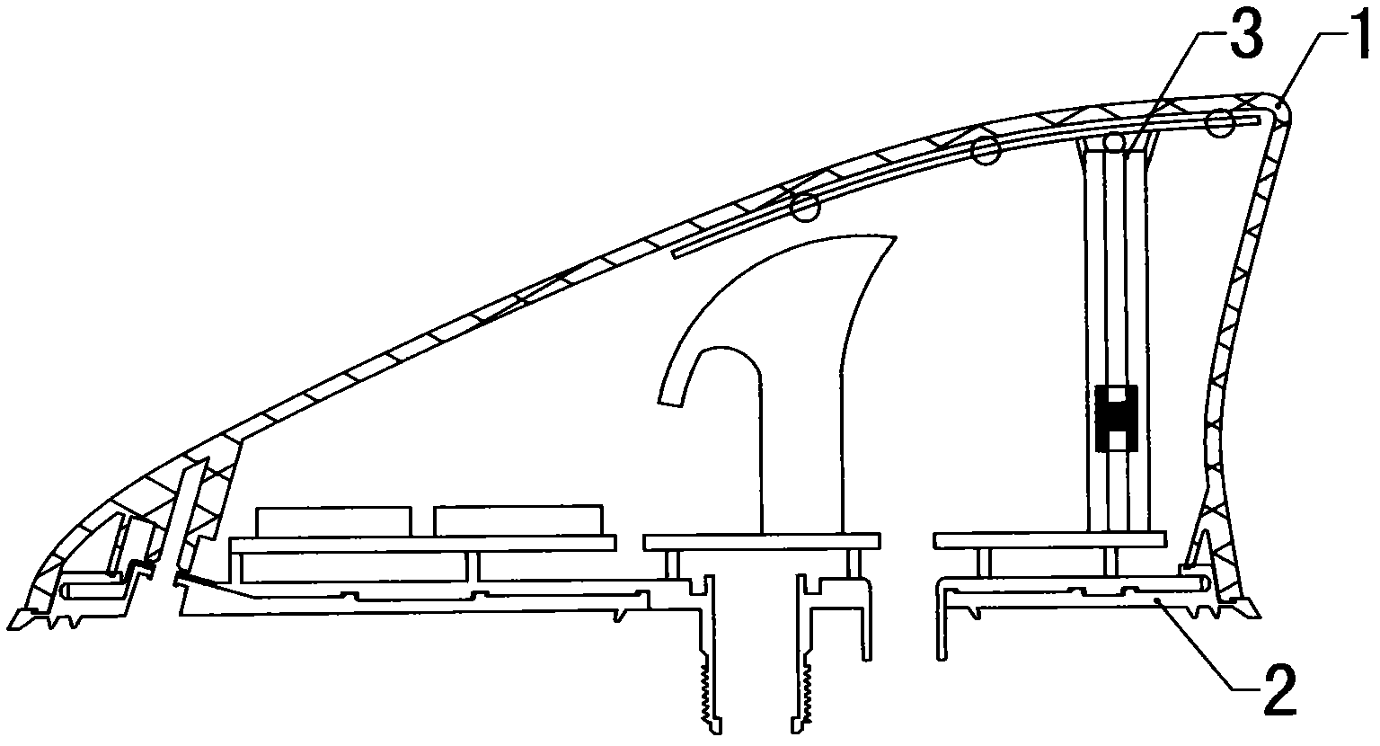 Shark fin multifunction antenna for vehicles