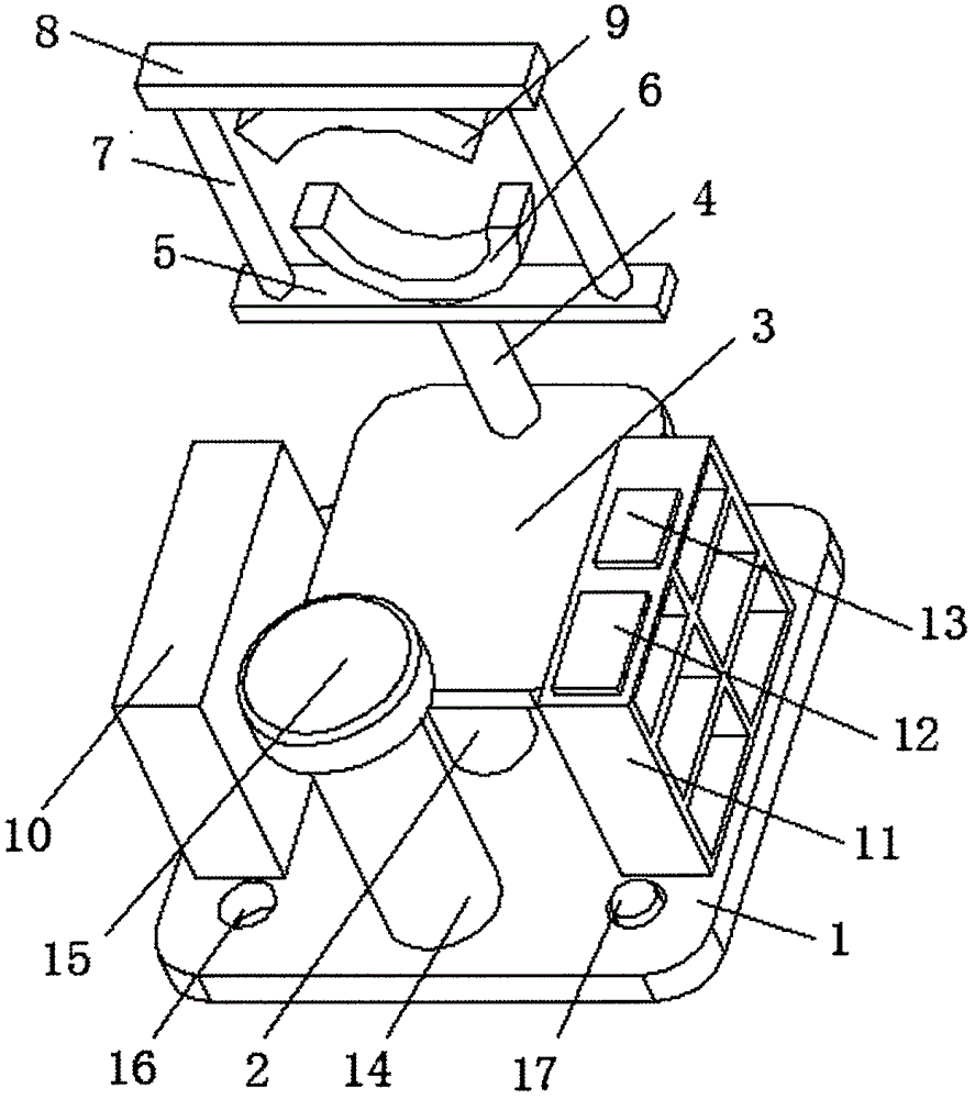 Fixing device of multifunctional ophthalmologic examination apparatus