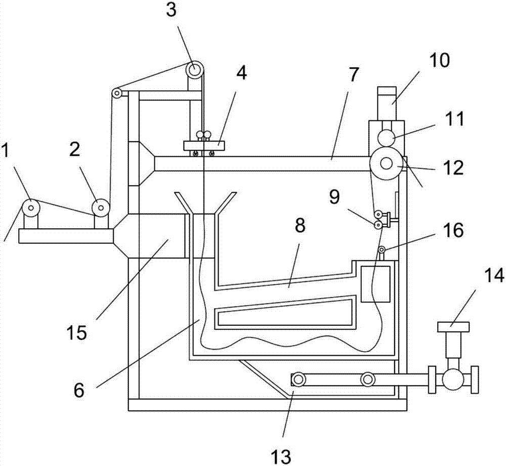 Desizing system of printing and dyeing fabric