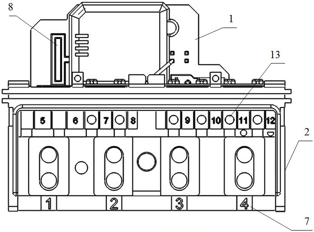 Terminal block for electric meter