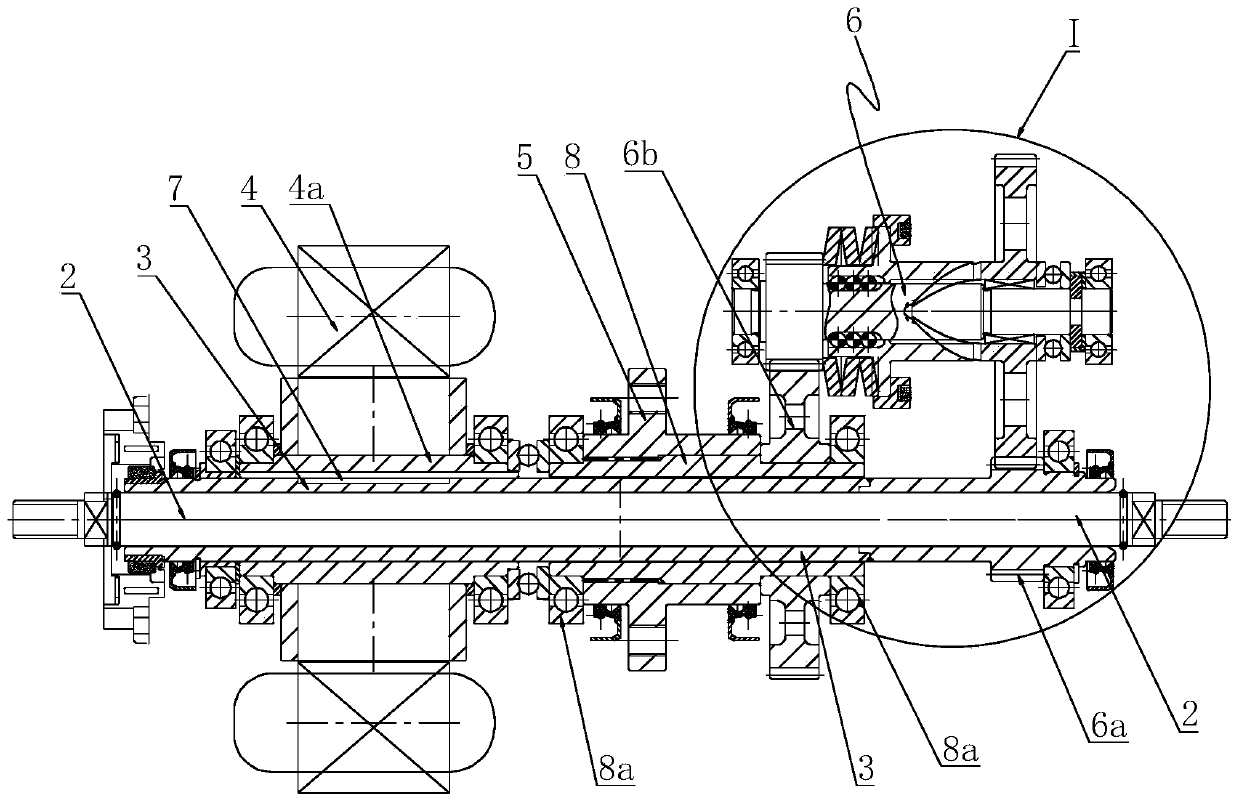 Coaxial multi-layer multi-level center drive type electric drive system