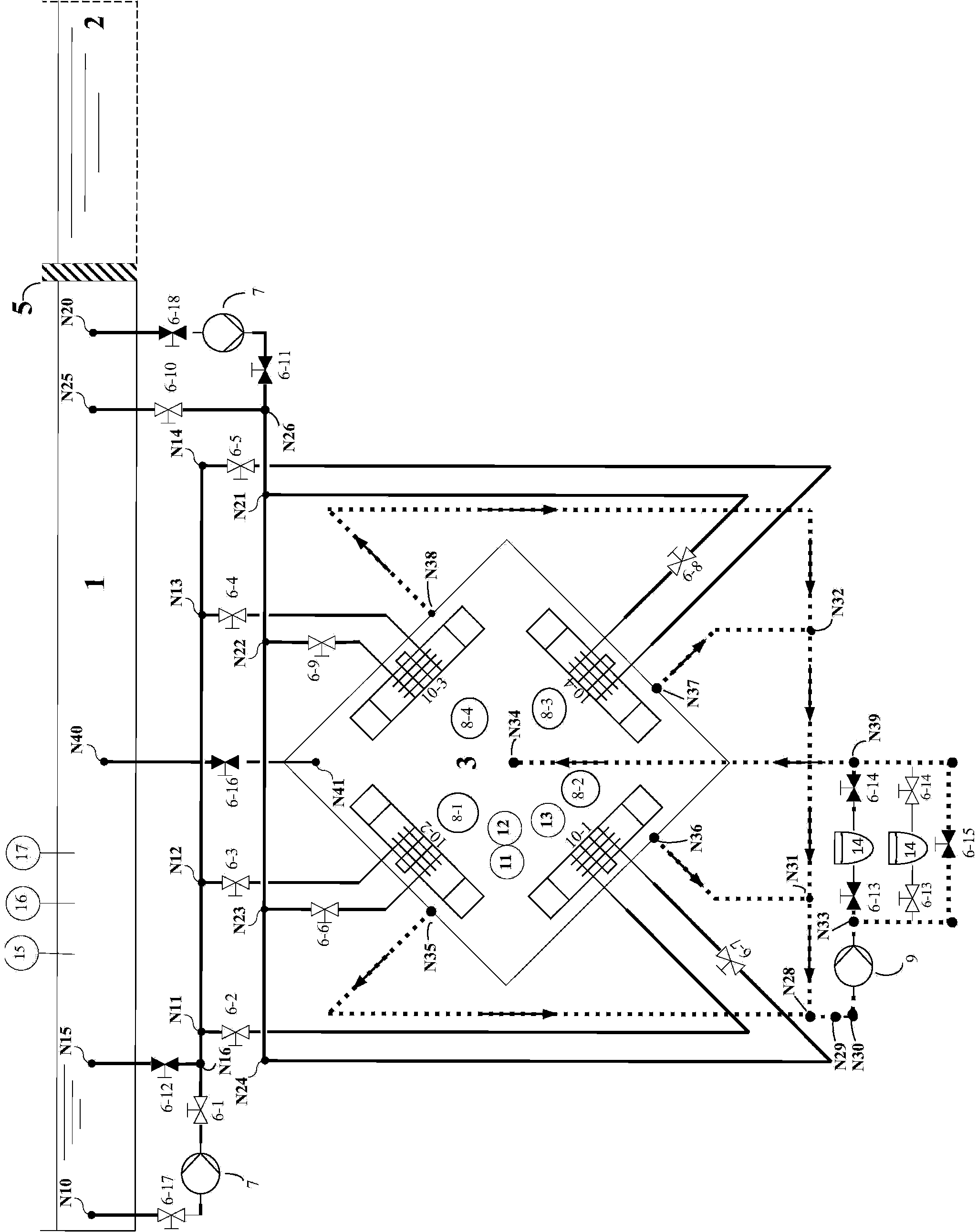 Spent fuel circulating cooling system