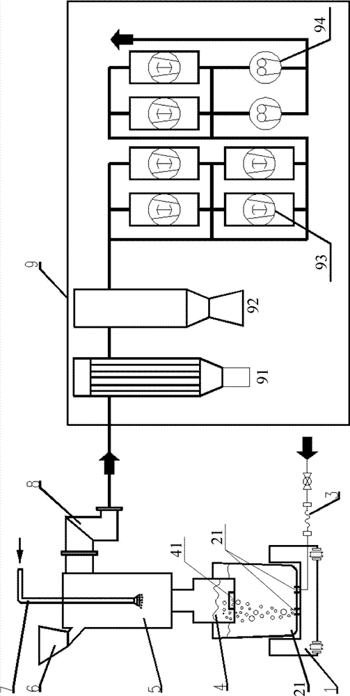 Hood-shaped circulating flow vacuum degassing device and application method thereof