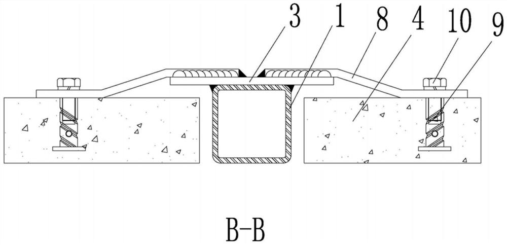 A connection structure and manufacturing method of prefabricated exterior wall horizontal strips