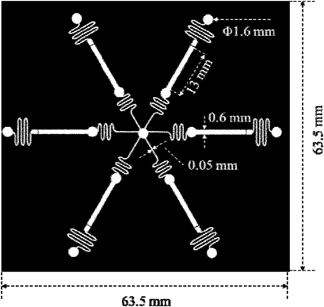 Array type continuously-flowing microfluidic chip device and manufacture method and application thereof