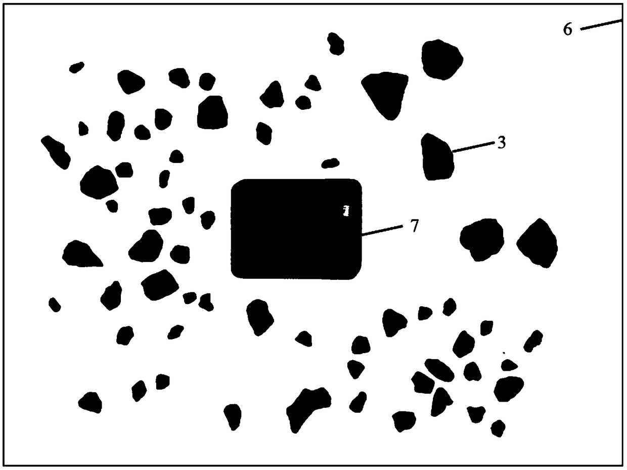 Grading material specific area determining method based on three-dimensional laser scanning and image processing technology