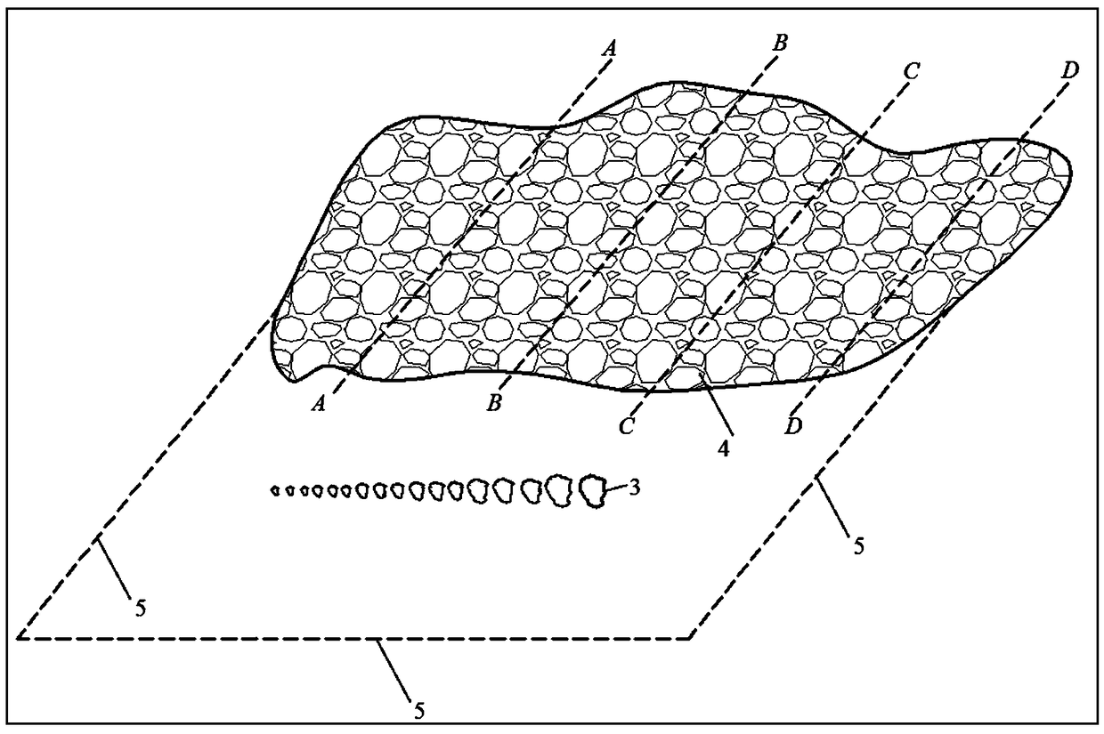 Grading material specific area determining method based on three-dimensional laser scanning and image processing technology