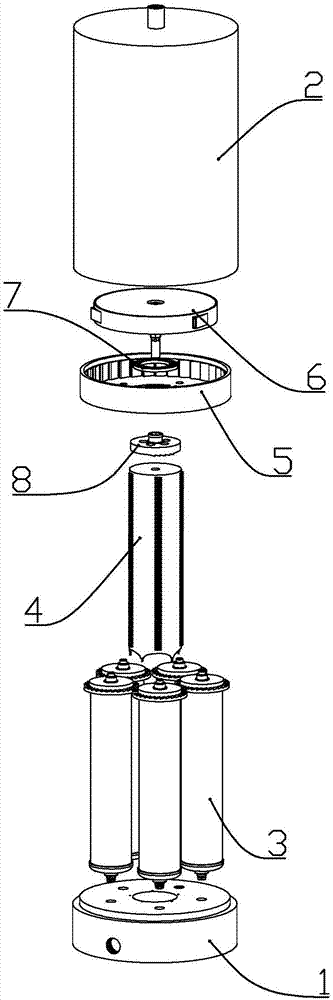 Large-flow-amount ceramic filter element water purifier