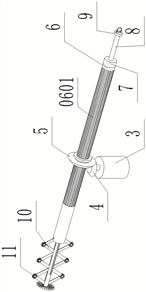 Deep blind hole cleaning device for mechanical production and maintenance