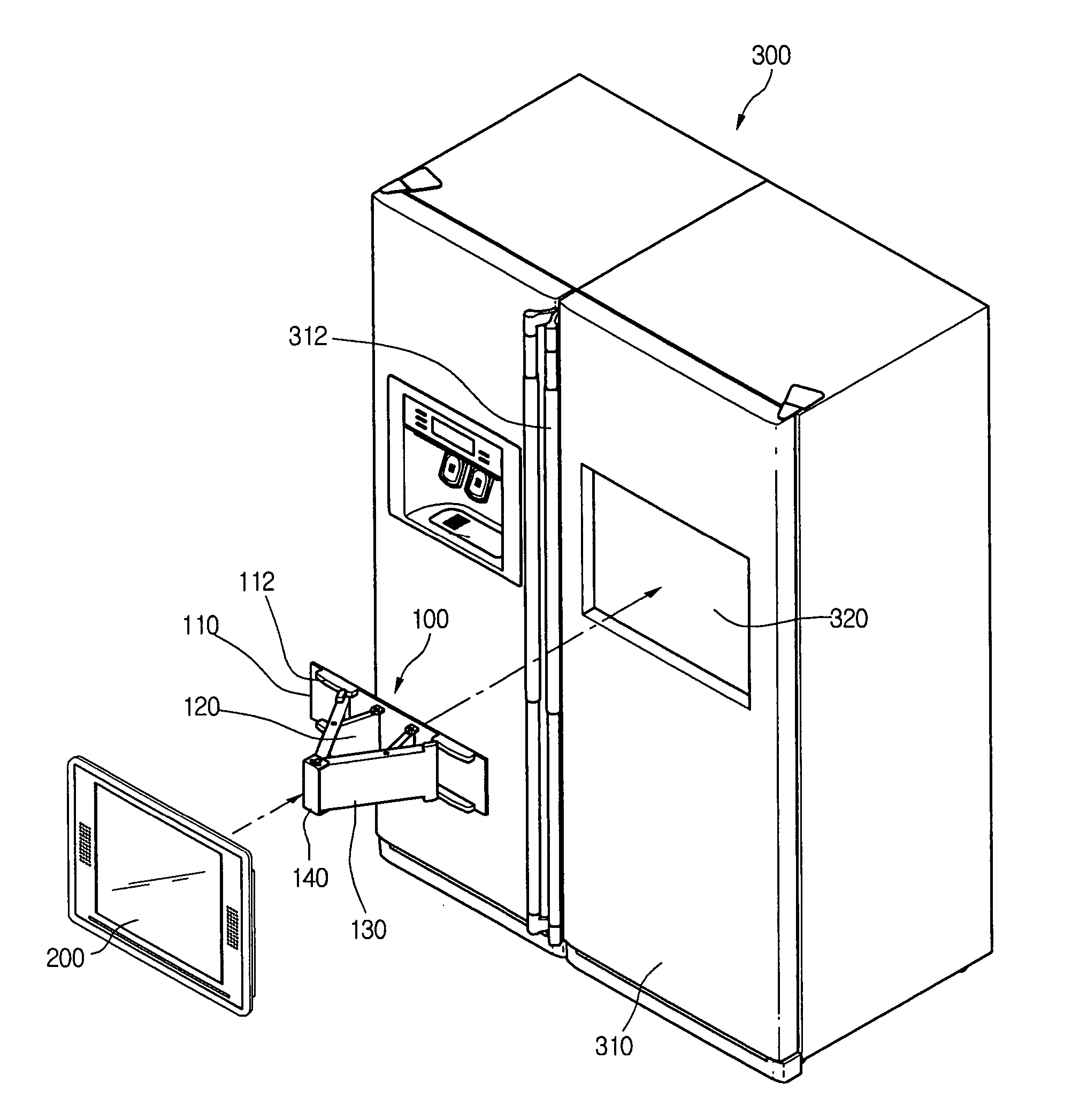 Refrigerator and display device guiding apparatus of the same