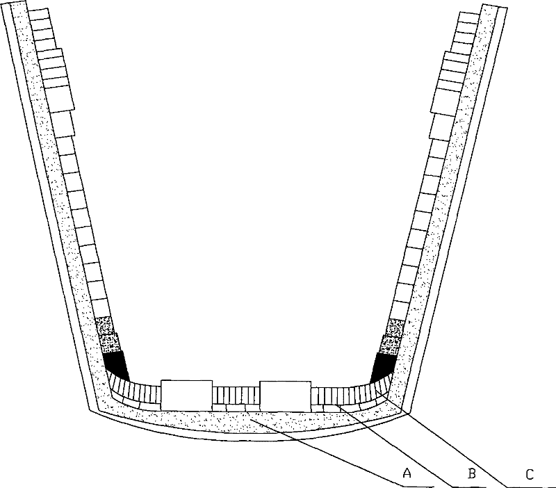 Method for constructing bottom of ladle