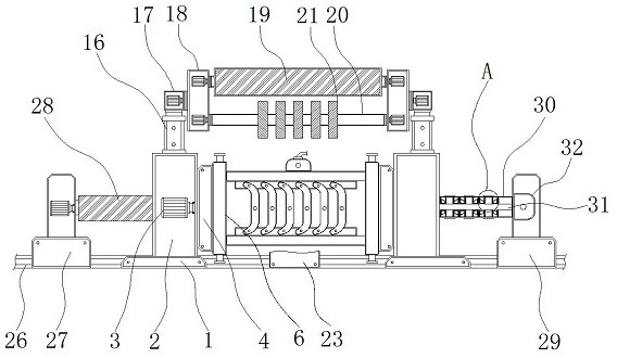 Grinding device with cold and heat exchange structure for watch part machining