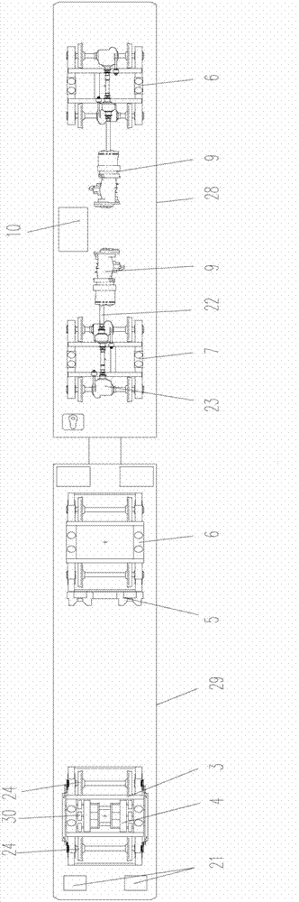 Multifunctional inspection detecting vehicle used for railway steel rail