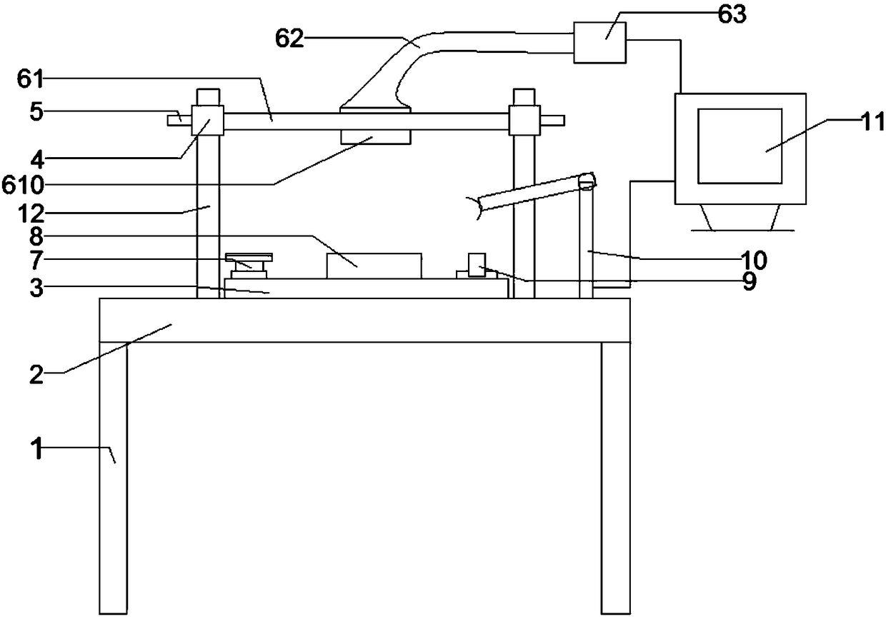 A mobile phone touch screen automatic screen printing device