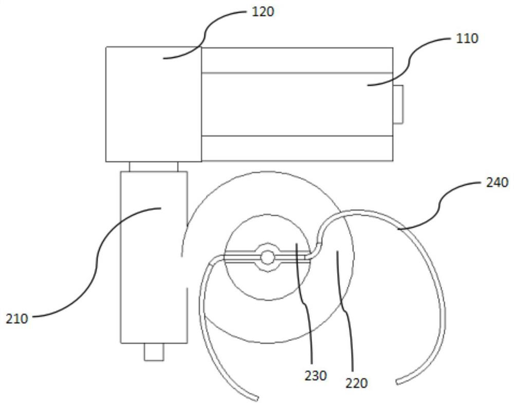 Electric shoelace tying transmission device