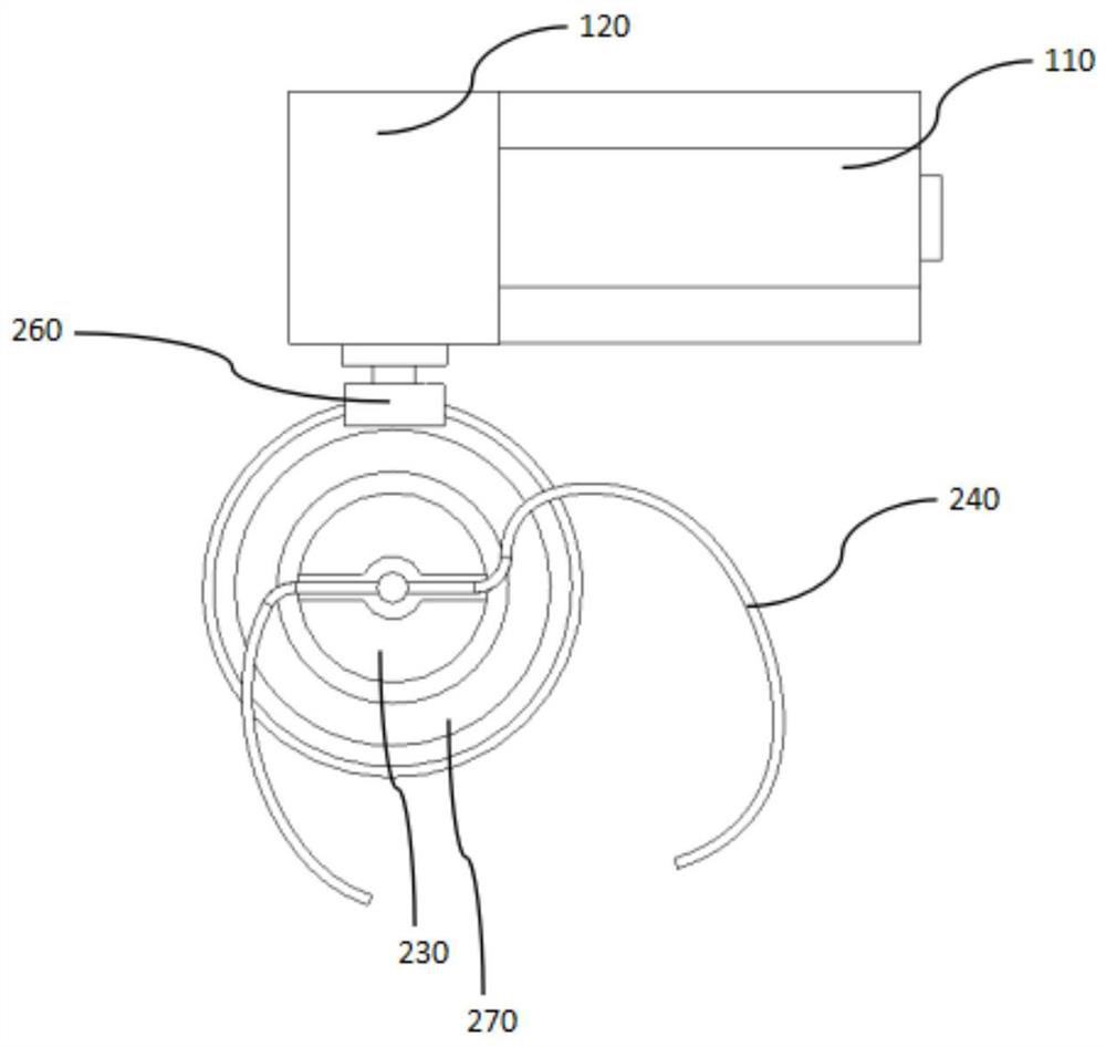 Electric shoelace tying transmission device