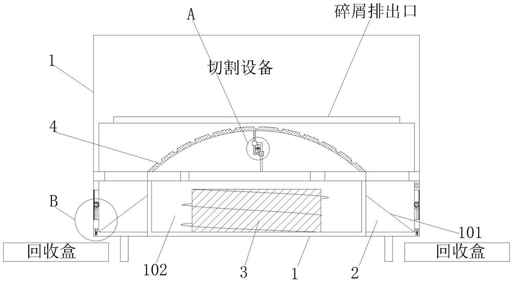 Steel structure steel pipe cutting device with automatic cleaning function