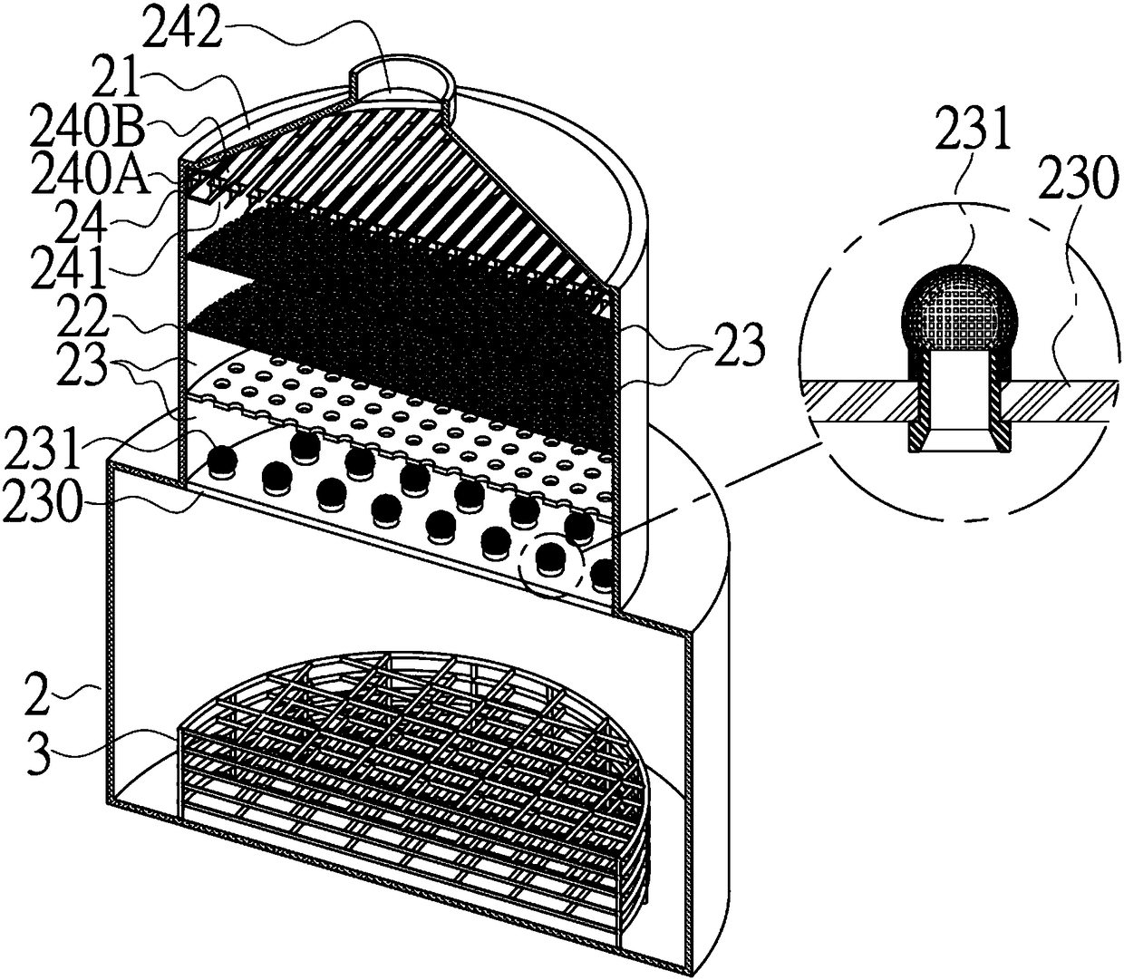 Exhaust gas emission and treatment equipment