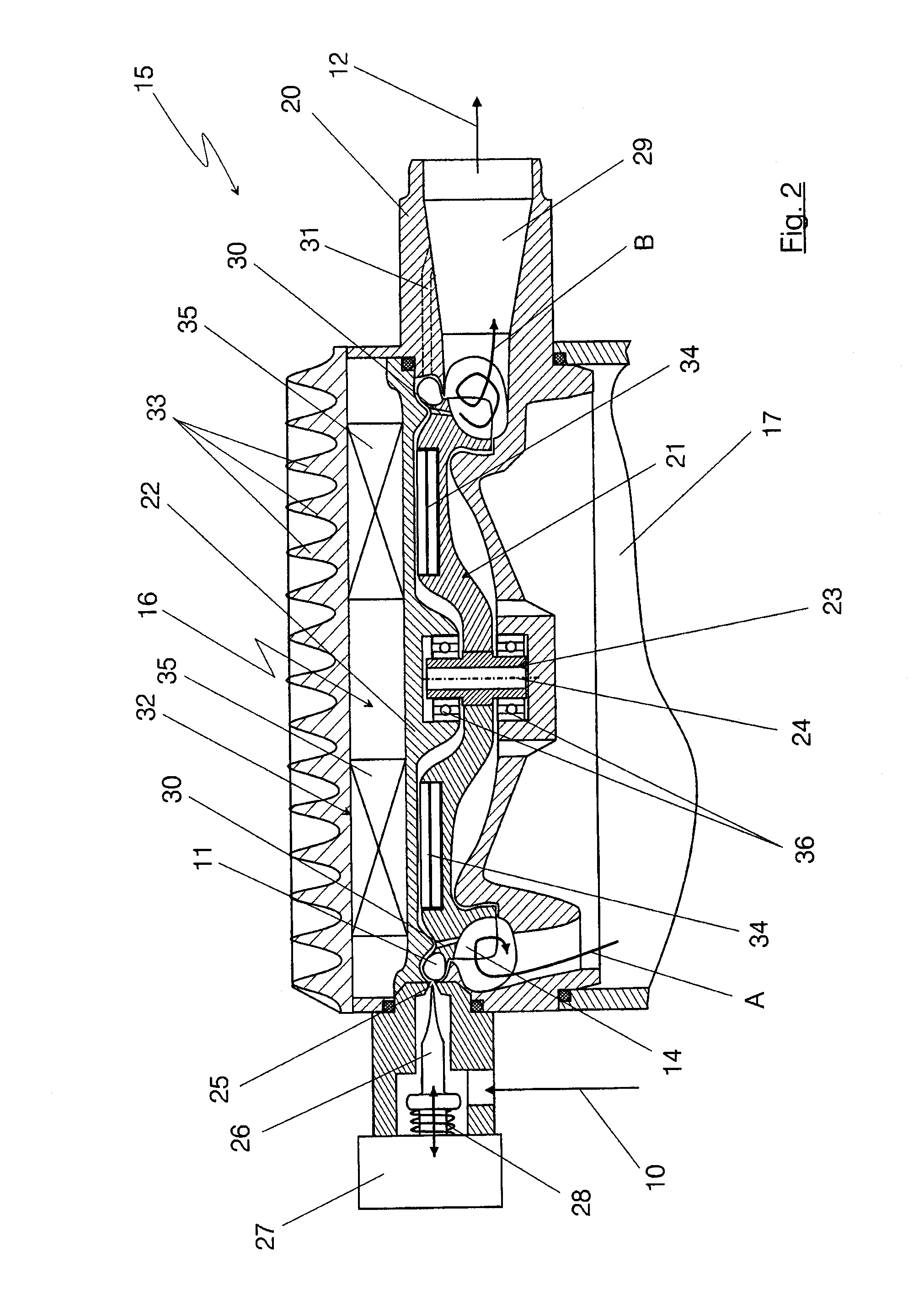 Fuel cell system having an integral turbine/compressor unit