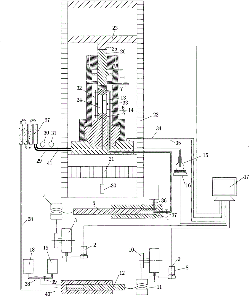 Test device for chemical solution seepage in rock single fracture at different temperatures