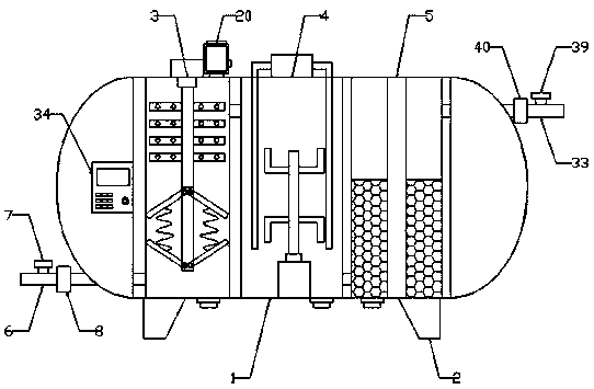 Integrated domestic sewage treatment equipment