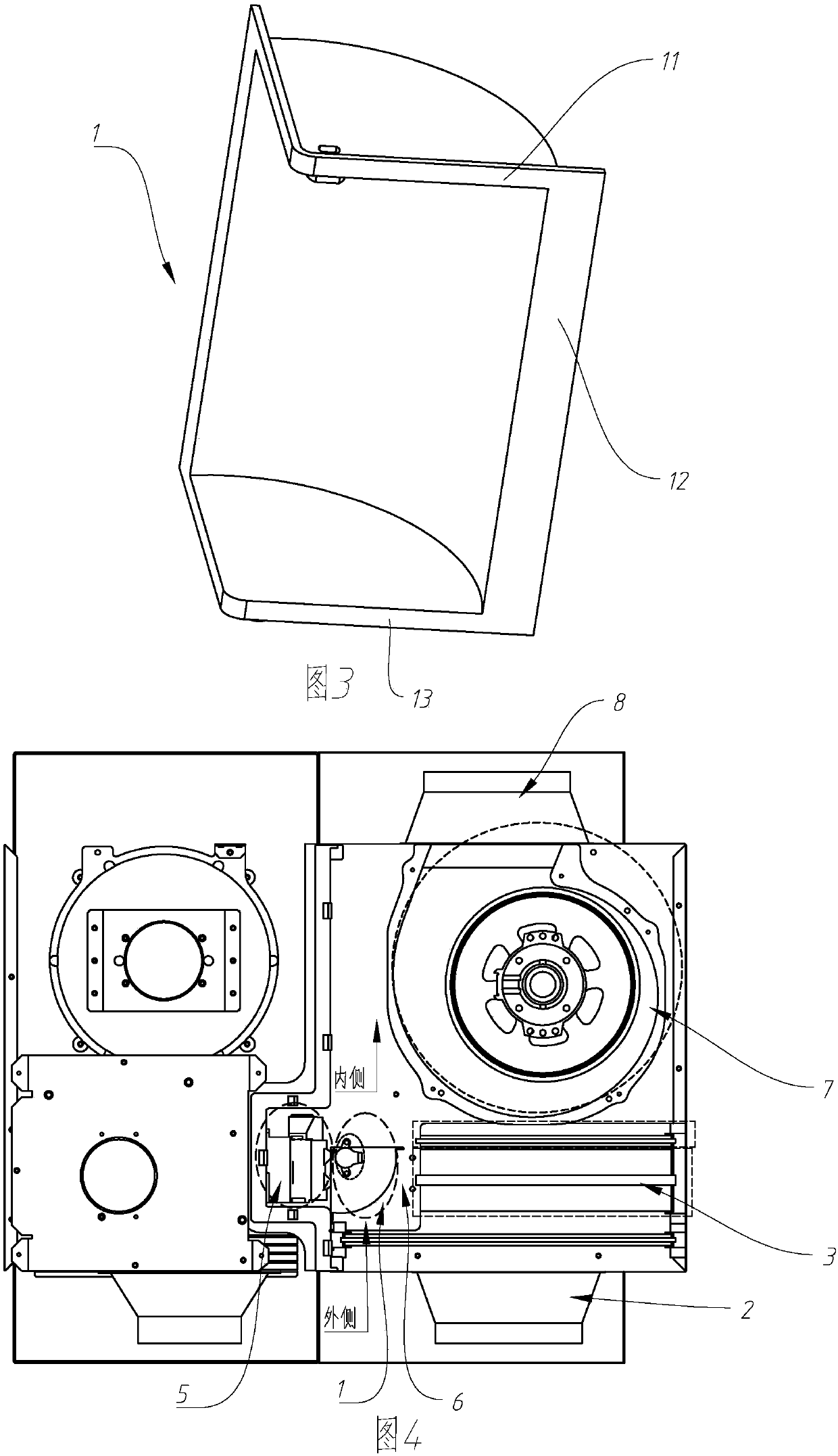 Fresh air ventilator provided with by-pass door