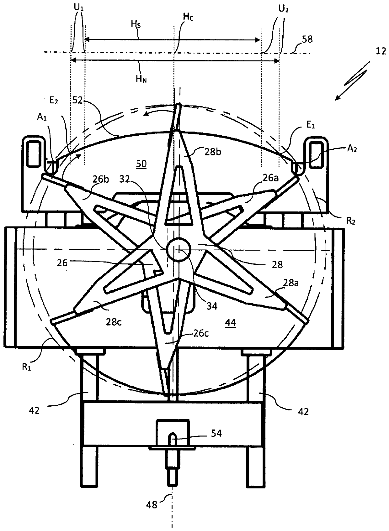 Method for controlling impeller type yarn laying device, impeller type yarn laying device and winder