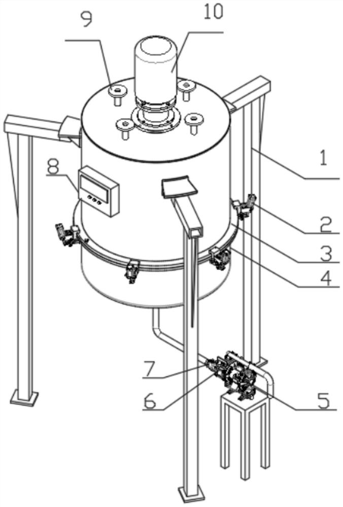 Nano metal oxide homogeneous stirring and recycling system