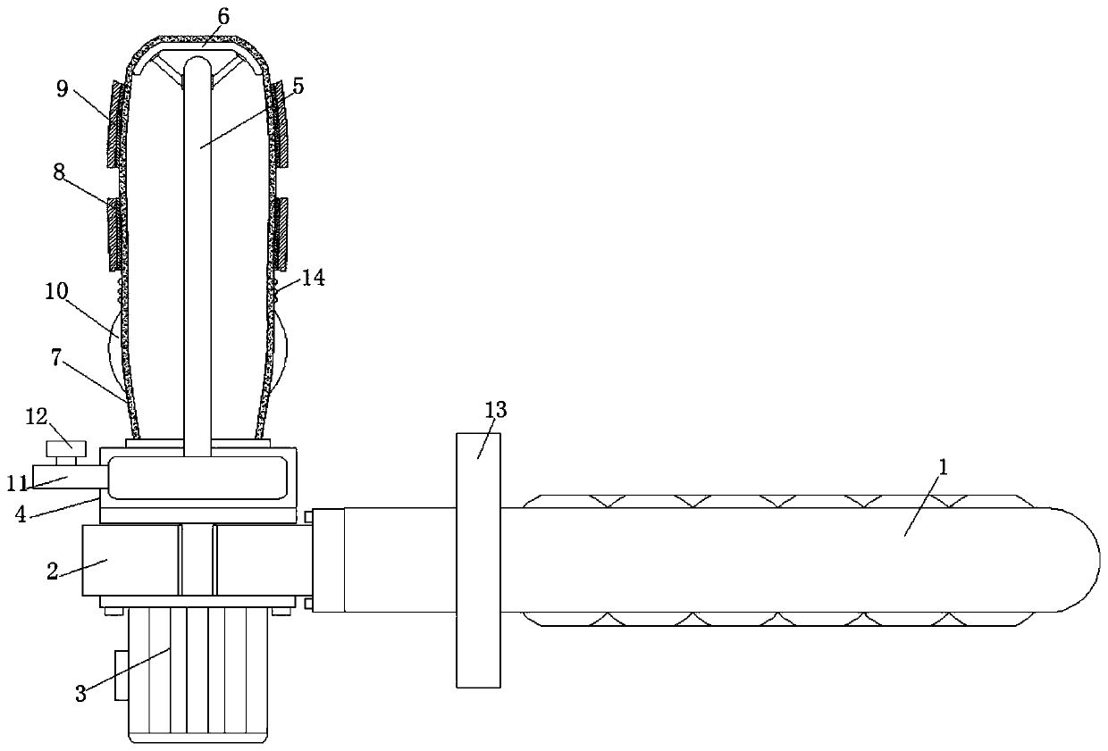 A descaling device for the inner wall of the port of a direct drinking water faucet