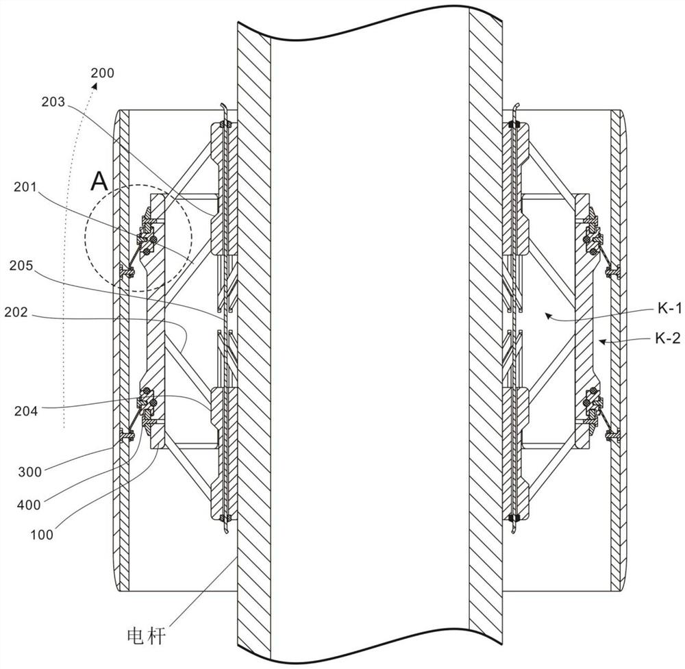 A pole anti-collision device