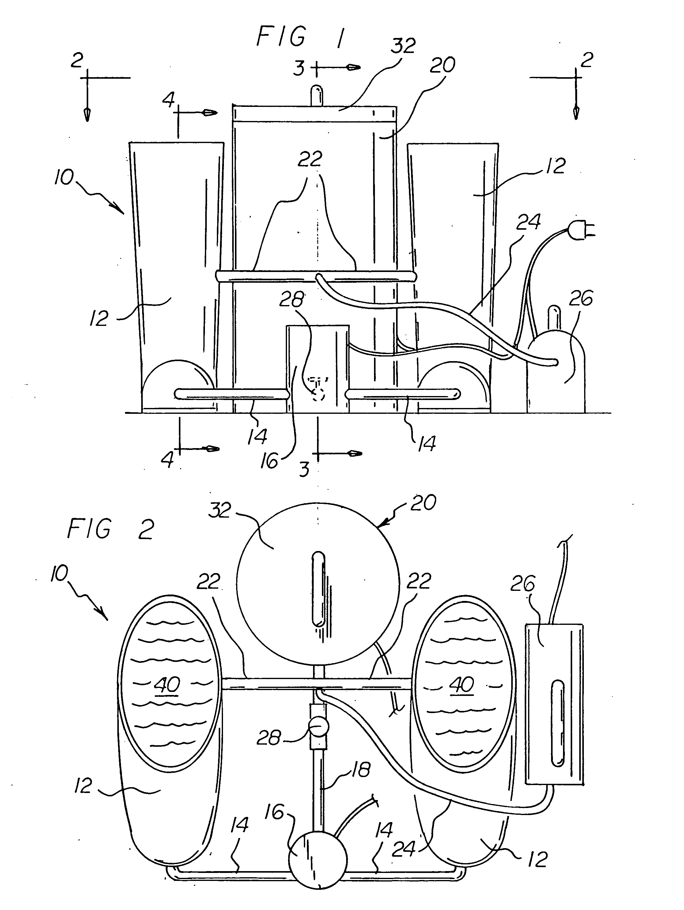 Heated fluid, feet massage apparatus