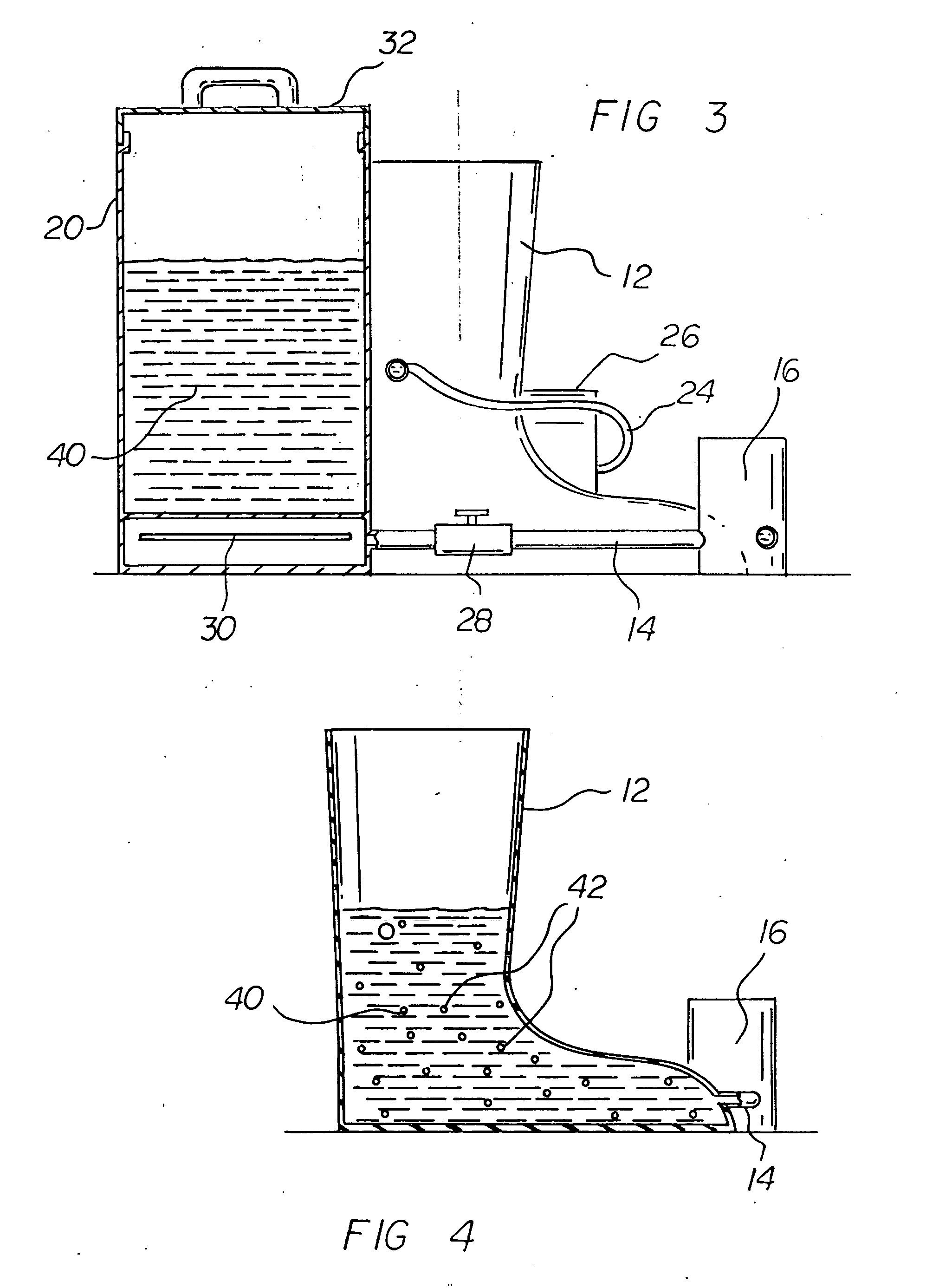 Heated fluid, feet massage apparatus