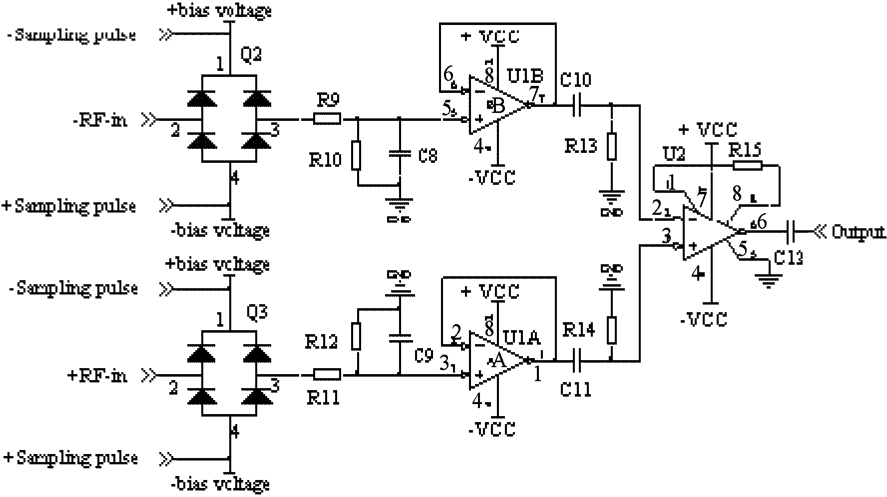 Balance feed sampling receiver