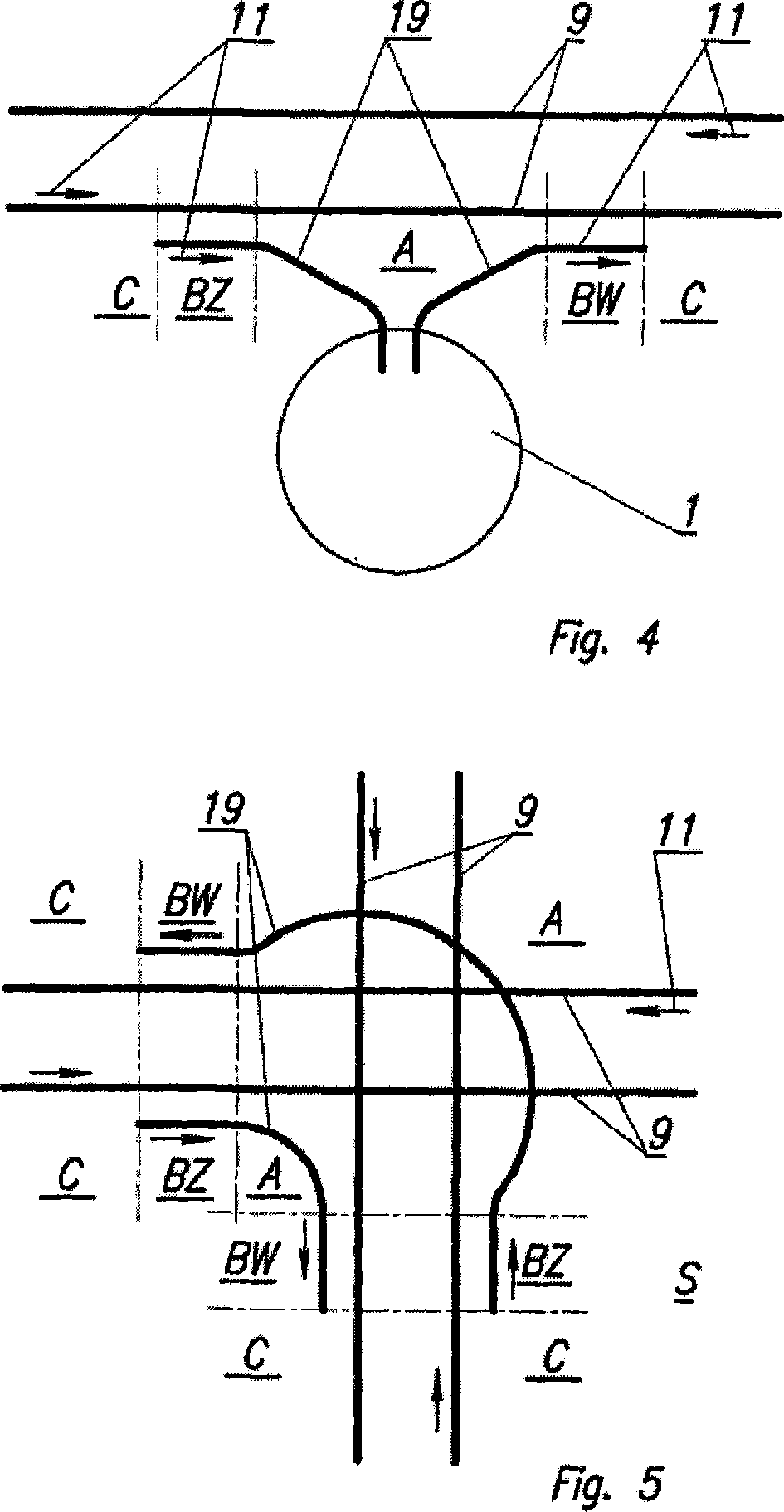 A method of mass transportation of people or cargo, especially within city areas and a transport infrastructure for the implementation of this method