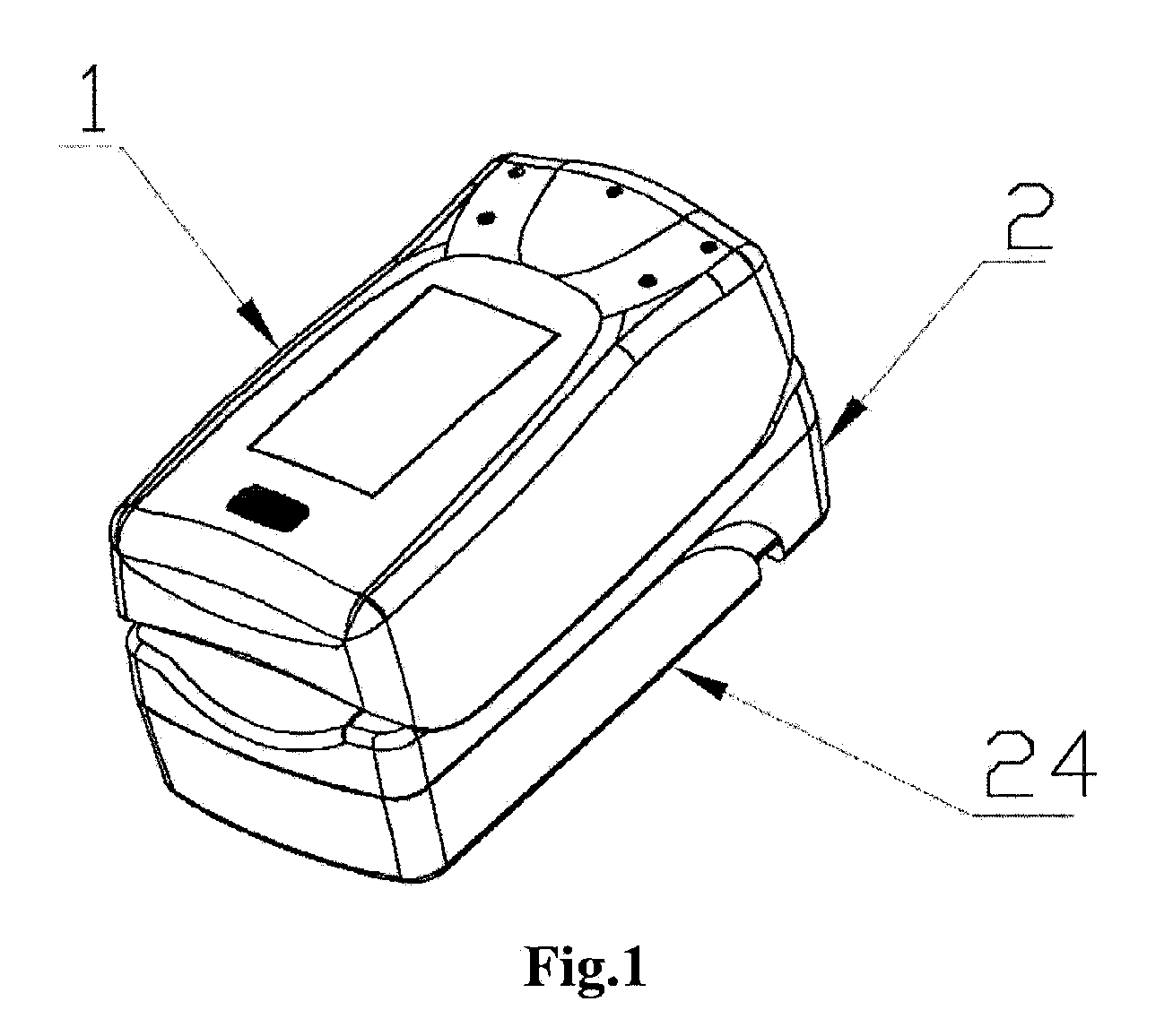 Finger Type Pulse and Blood Oxygen Measuring Device