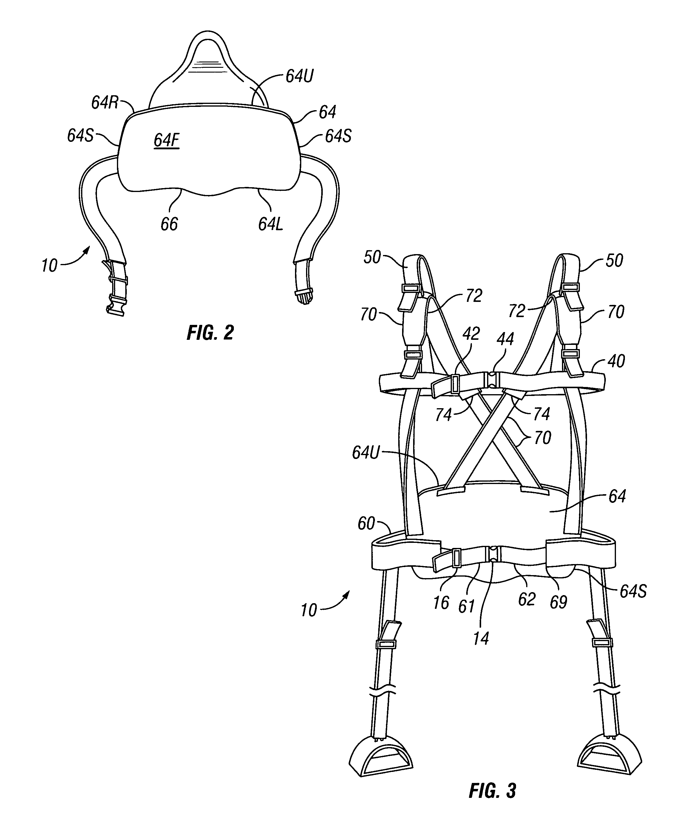 Device for carrying toddlers and small children on an adult wearer's back