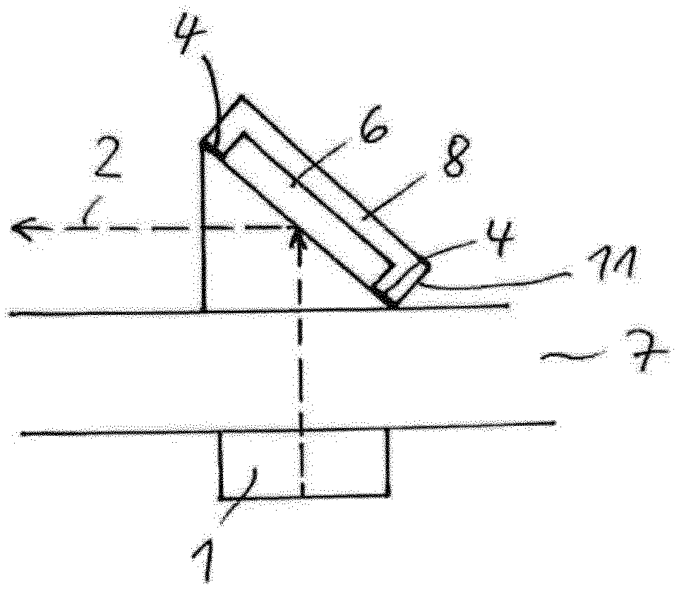 Ultrasonic sensor having a deflecting element