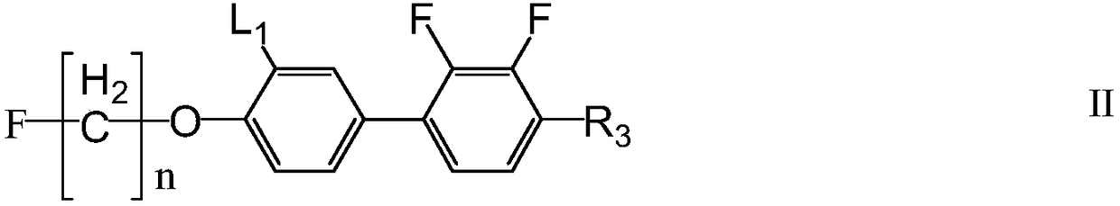 Liquid crystal composition containing fluoroalkoxy liquid crystal compounds and application of liquid crystal composition