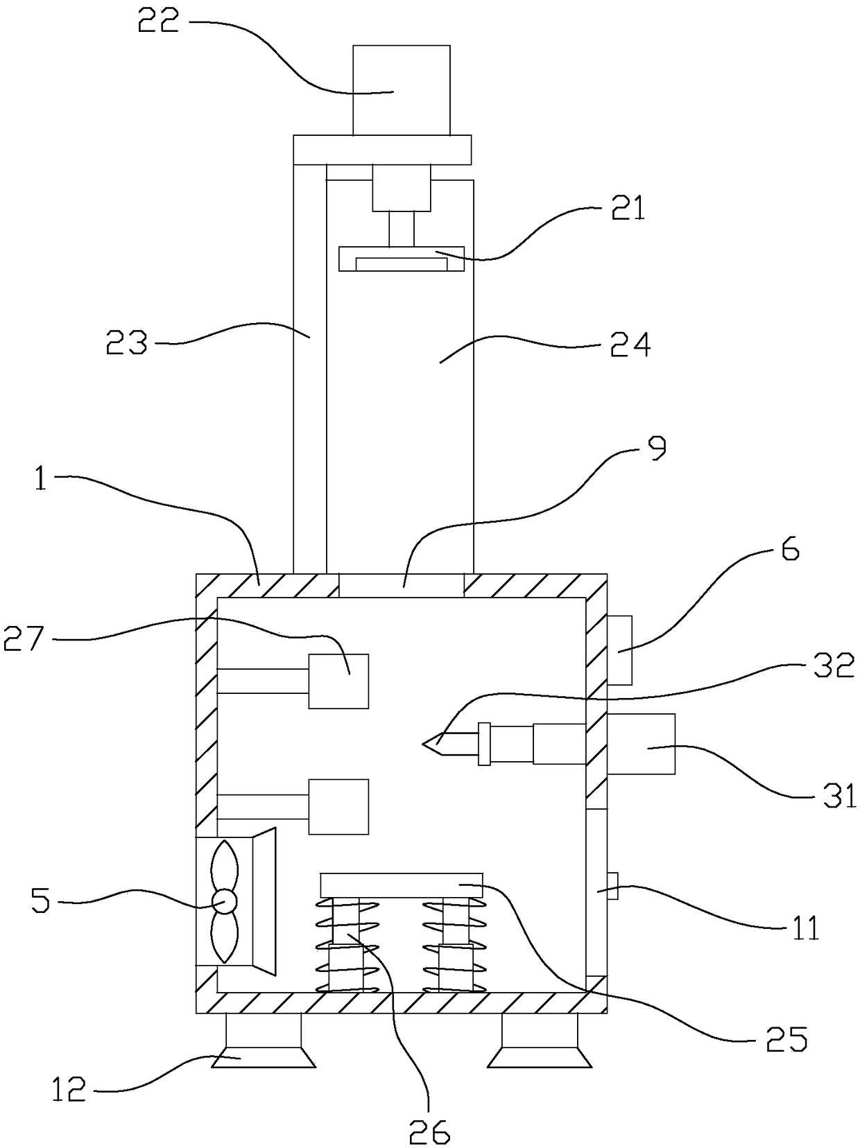 Wire pipe cutting device with the dust collecting function