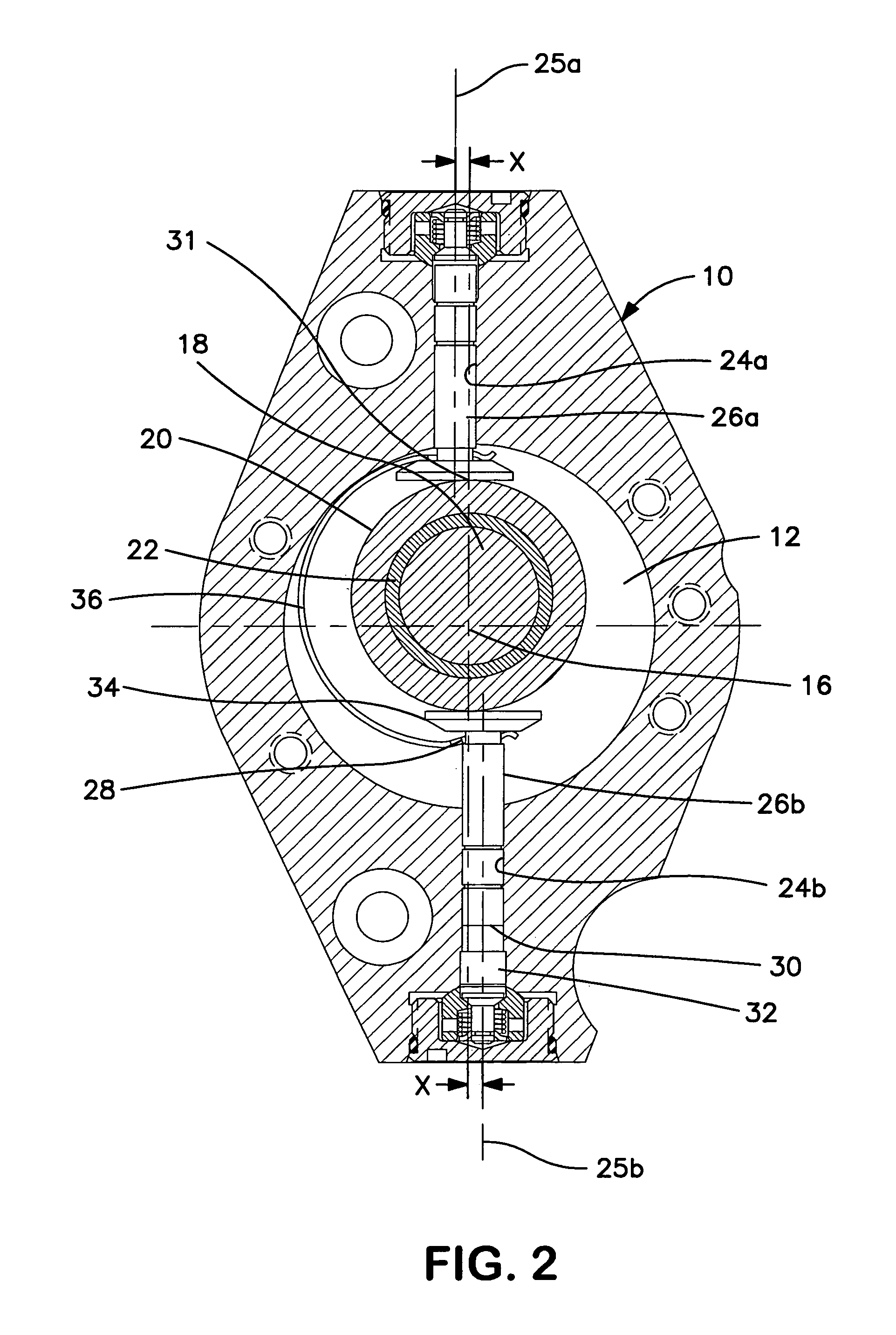 Radial piston pump with eccentrically driven rolling actuation ring