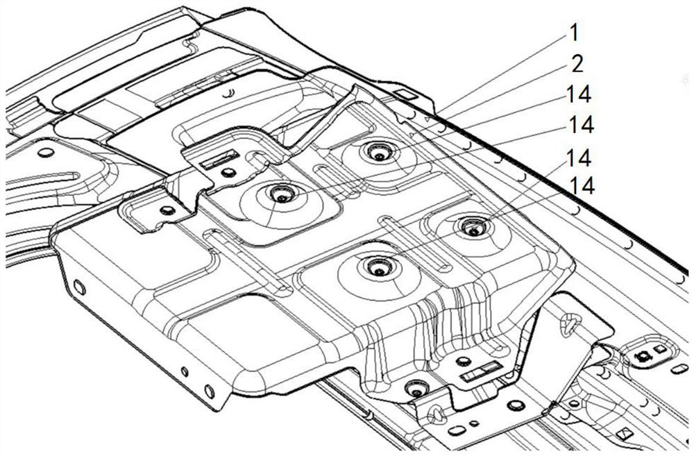 Novel ceiling safety air bag mounting structure