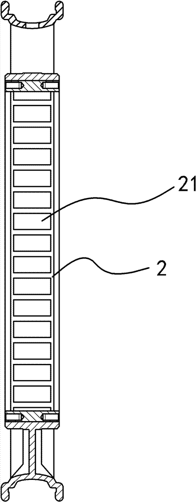 Rear wheel of direct-current brushless permanent-magnet motor