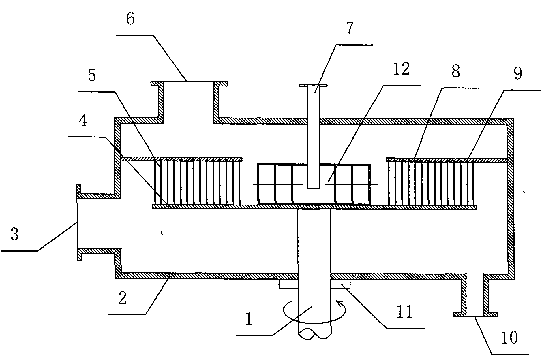 Super-gravity revolving bed provided with multi-layer cylindrical rotary liquid distributor