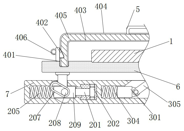 Embedded CPU connecting device with anti-vibration function and connecting method