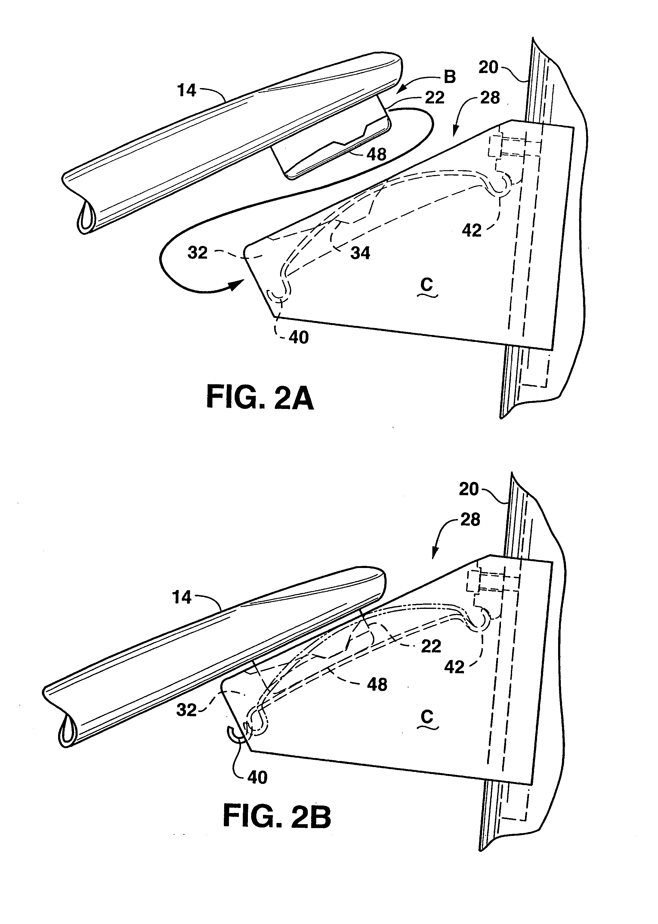 Mirror stabilizer arm connector assembly