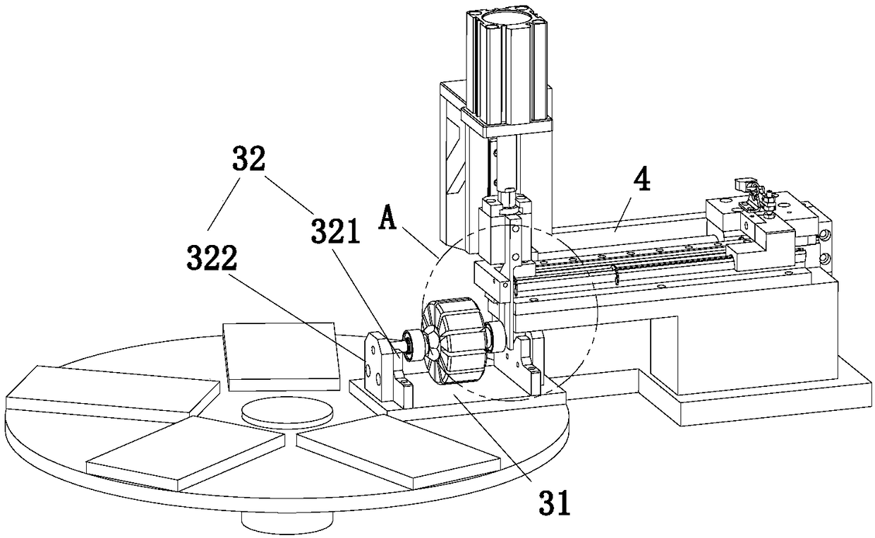 Clamp spring assembling machine for rotor