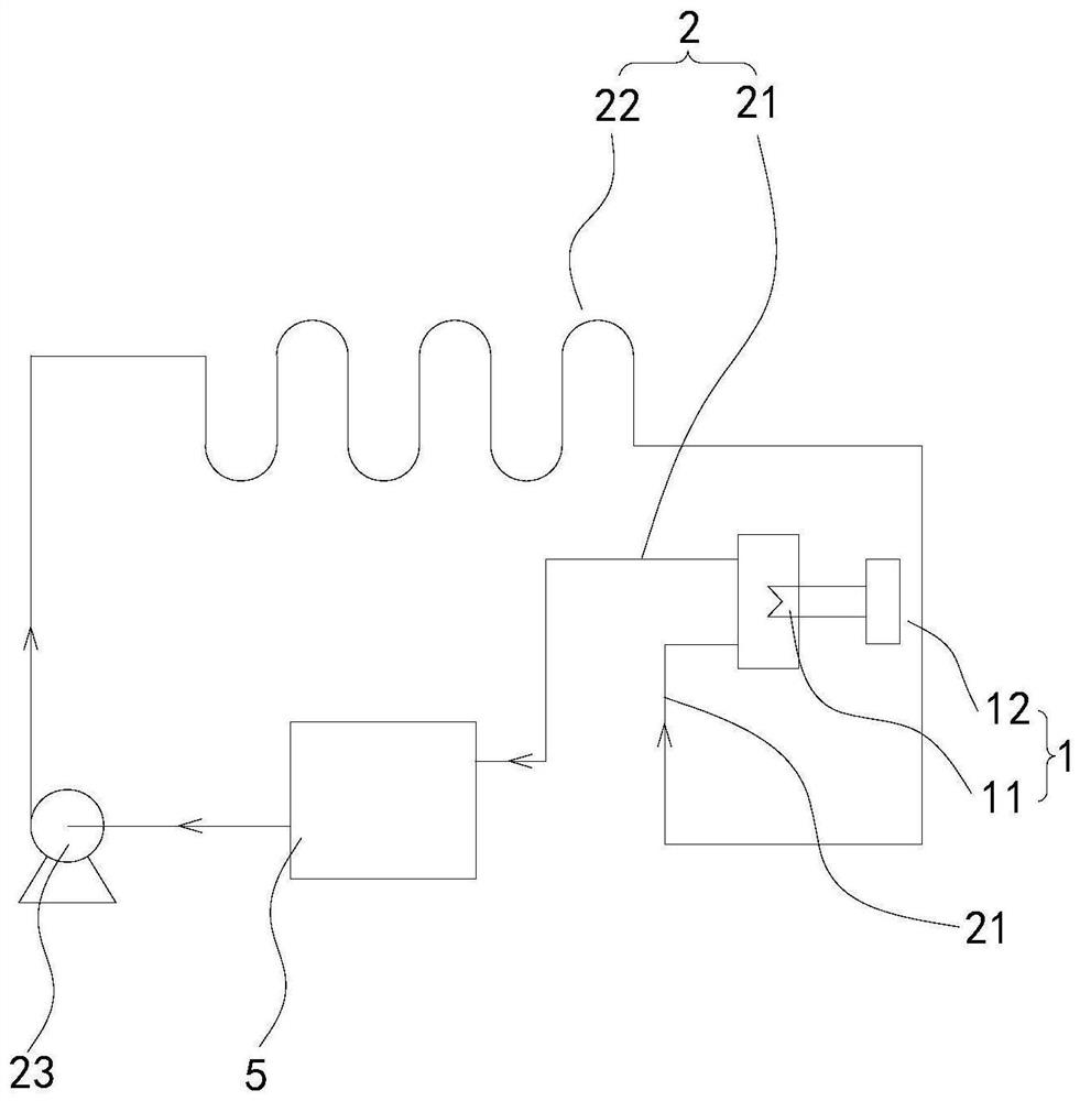 Refrigerating system for fruit and vegetable refrigeration house