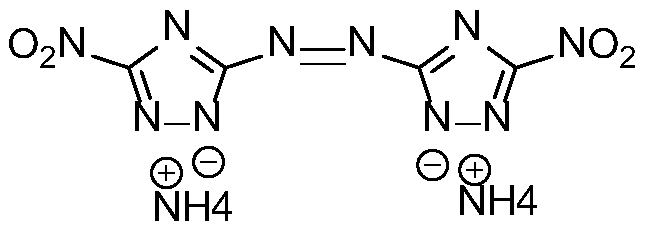 Preparation method and property of 3,3'-dinitro-5,5'-azo-1H-1,2,4-triazole diammonium salt structure