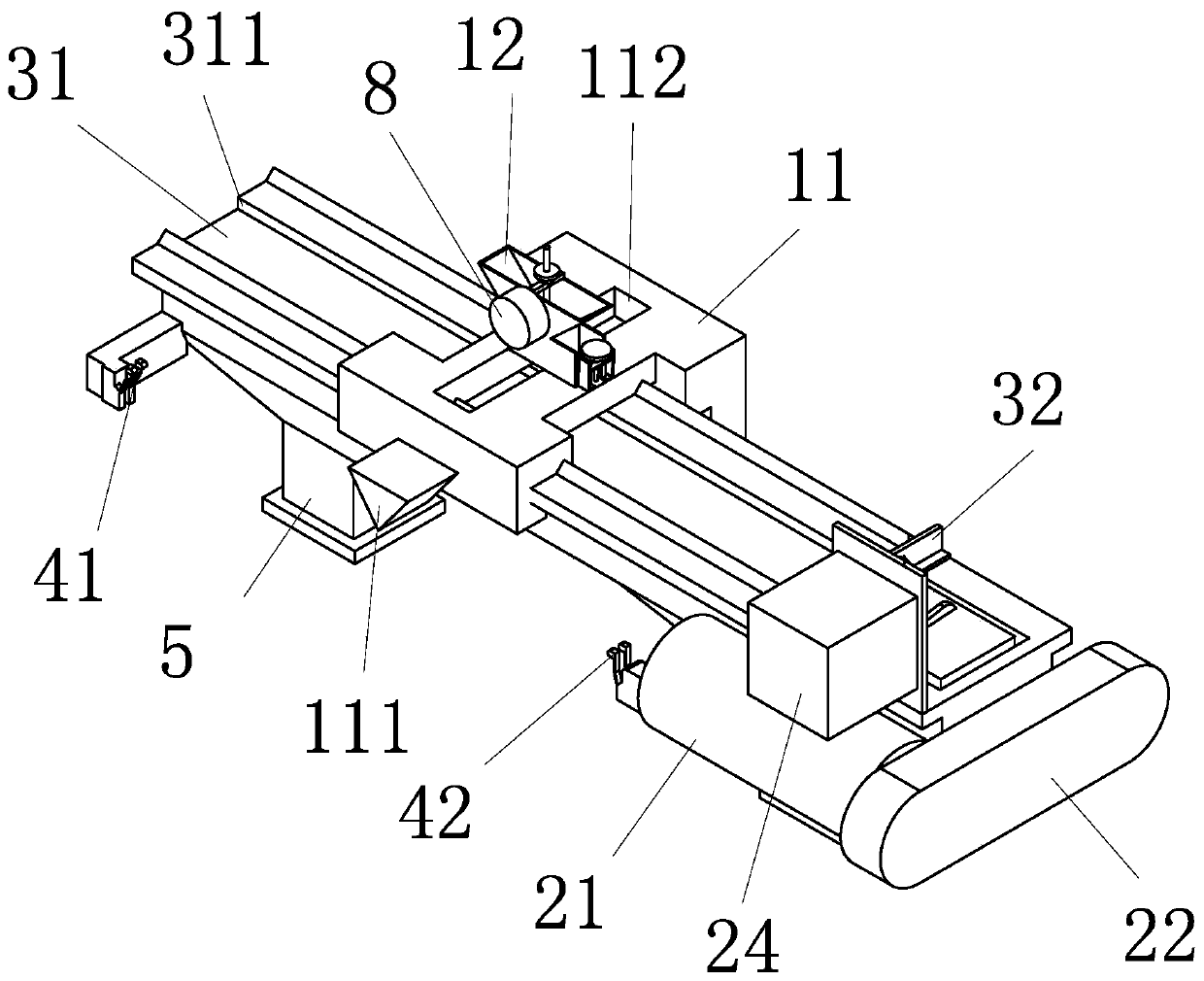 Rapid powder spreading device for powder plate rolling and compounding