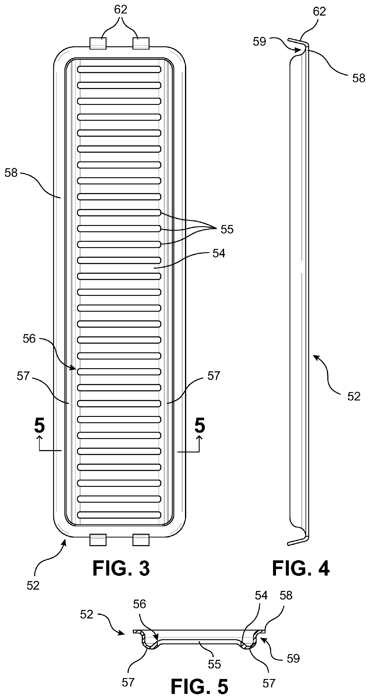 Heat exchanger header with stiffening element